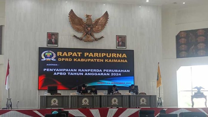 DPRD Kaimana Gelar Paripurna Ranperda APBD Perubahan 2024
