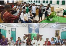 Dominggus Mandacan Maraton Ibadah di GKI Betania dan GKI Syaloom Dominggus Mandacan Maraton Ibadah di GKI Betania dan GKI Syaloom