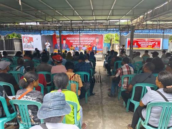 Doamu Kukuhkan 101 Ormas dan Relawan Pemenangan di Teluk Bintuni