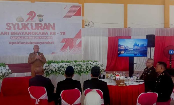 Pesan Bupati Kaimana di HUT ke 79 Bhayangkara