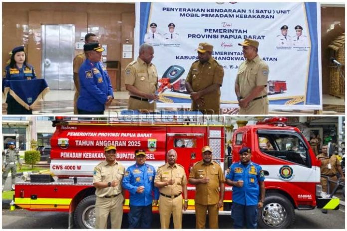 Dapat Bantuan Mobil Damkar Dari Pemprov, Bupati Mansel Bersyukur