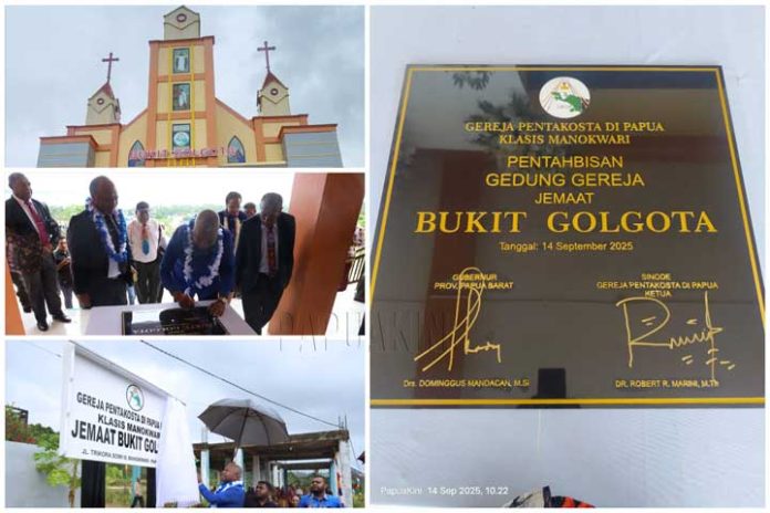 Gubernur Papua Barat Resmikan Gedung Gereja GPDP Bukit Golgota