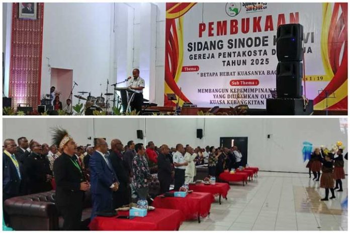 Pembukaan Sidang Sinode VI GPDP di Gedung Serbaguna Krooy Kaimana, Rabu 15 Oktober 2025.