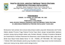 Ini Daftar Nama 3 Besar Seleksi Jabatan Eselon 2 Pemprov Papua Barat https://papuakini.net/2025/10/07/ini-daftar-nama-3-besar-seleksi-jabatan-eselon-2-pemprov-papua-barat/