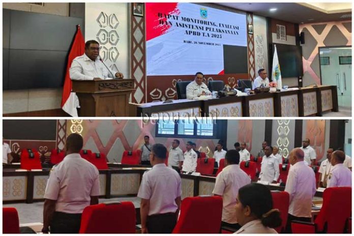 Sekda-Papua-Barat-rapat-monitoring-APBD-2025 Sekda Papua Barat Sayangkan Ada Bupati Belum Sempat Hadir Rapat Monev dan Asistensi APBD 2025