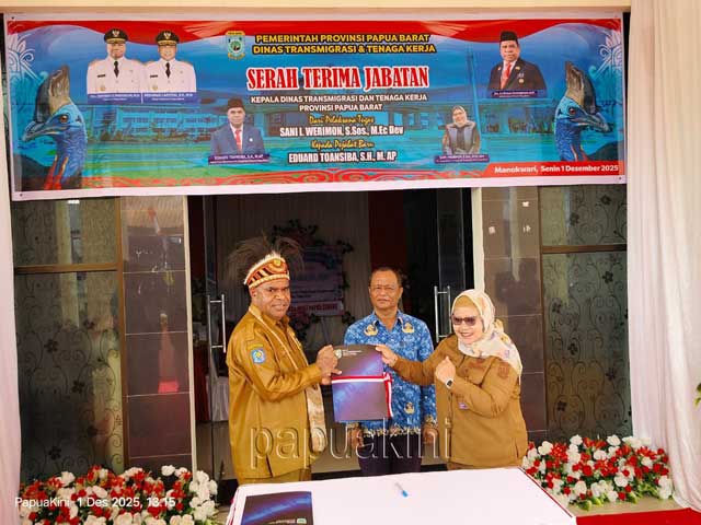 Sertijab-Kadis-Transnaker-Papua-Barat Kadis Transnaker Papua Barat Mohon Dukungan dan Ajak Kerja Tim