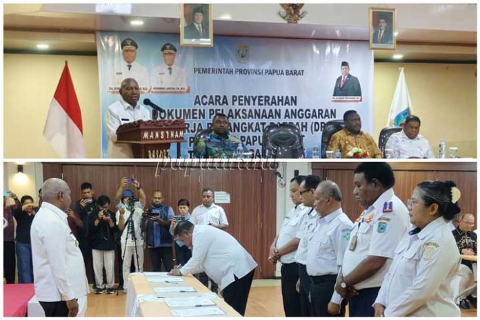 Serahkan DPA SKPD Papua Barat 2026, Gubernur Ingatkan Ketulusan