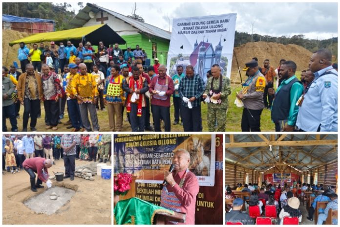 Keluarga Gubernur Papua Barat Bantu Pribadi Pembangunan GPKAI Eklesia Ullong