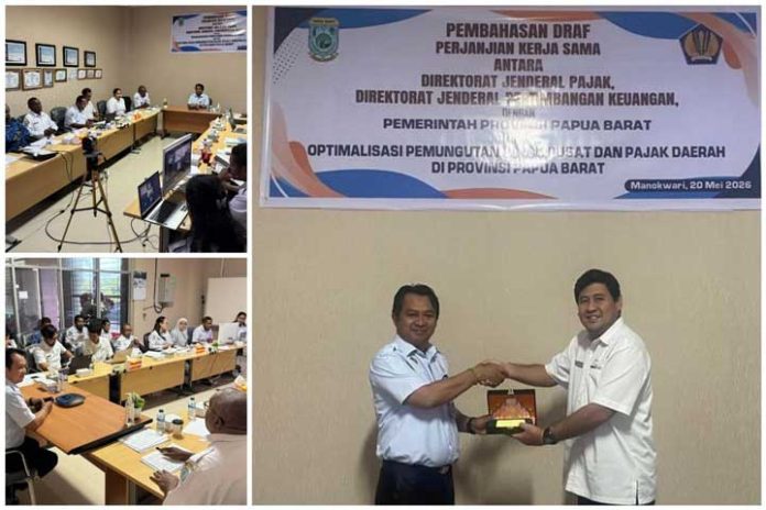 Bapenda-draf-PKS-pajak-pusat-daerah Bapenda Papua Barat dan Kanwil Keuangan Bahas Draf PKS OP4D Untuk Genjot PAD