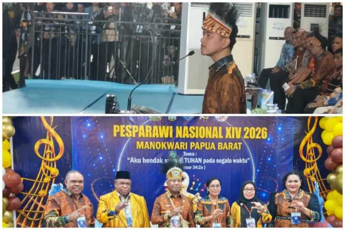 Wapres Gub Papua Barat Pesparawi Nasional XIV 5434 Peserta Berkompetisi di Pesparawi Nasional XIV di Manokwari