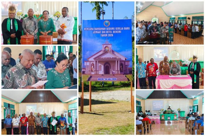gubernur-papua-barat-gki-betel-bremi Gubernur Papua Barat Bernostalgia di Peletakan Batu Pertama GKI Betel Bremi