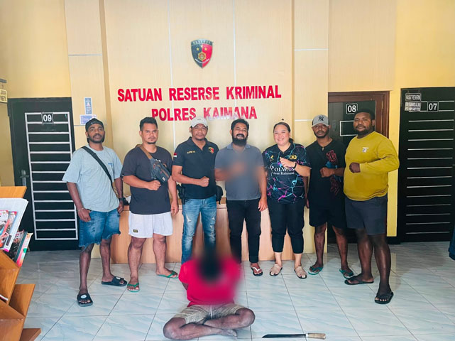 polres-kaimana-tangkap-pelaku-sajam Satreskrim Polres Kaimana Amankan Terduga Penganiayaaan
