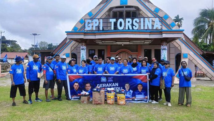 Demokrat-Kaimana-cat-rumah-ibadah-GPI-Torsina Partai Demokrat Kaimana Cat Tiga Rumah Ibadah Jelang HUT ke 25