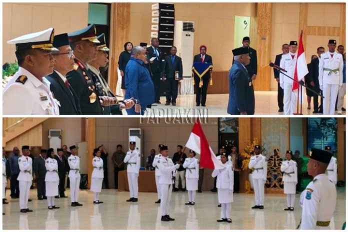 Gubernur Papua Barat Kukuhkan Paskibraka HUT 81 Kemerdekaan Indonesia