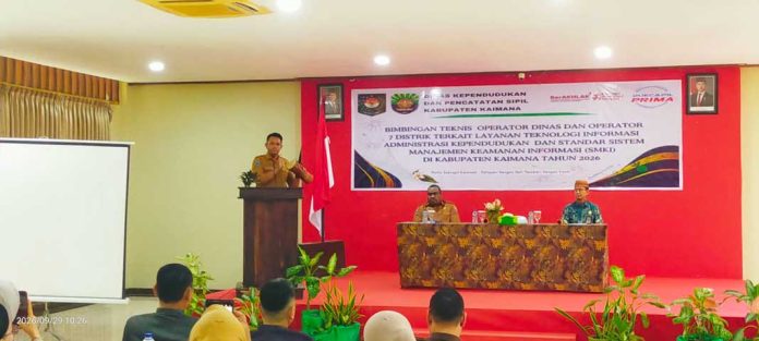 Dinas Dukcapil Kaimana Gelar Bimtek SMKI