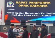 Bupati Kaimana Serahkan Dokumen Rancangan Perubahan KUA/PPAS 2026 Bupati Kaimana Serahkan Dokumen Rancangan Perubahan KUA/PPAS 2026