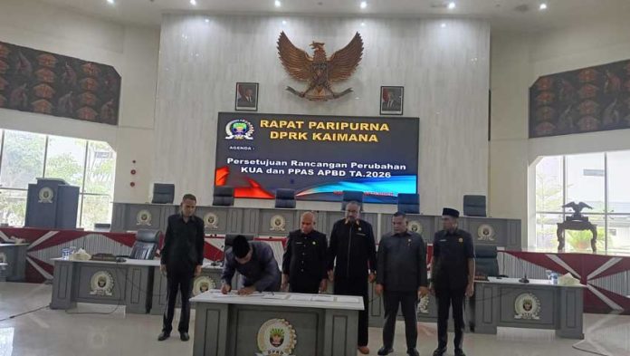 Wabup-Kaimana-KUA-PPAS-Perubahan-2026 Rancangan Perubahan KUA/PPAS 2026 Kaimana Disetujui