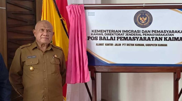 Bupati-Kaimana-Bapas Resmikan Pos Bapas Kaimana, Bupati Dorong Kerja Sama Aparat Penegak Hukum